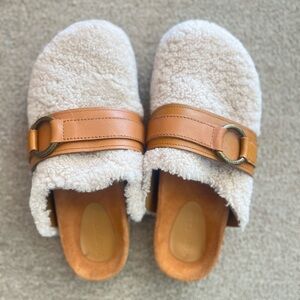 See by Chloe Gema Mules Size 38 Shearling Neutral